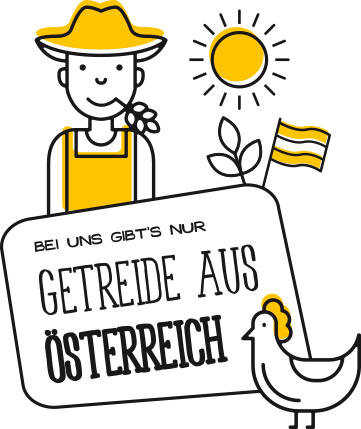 Illustration eines österreichischen Bauern